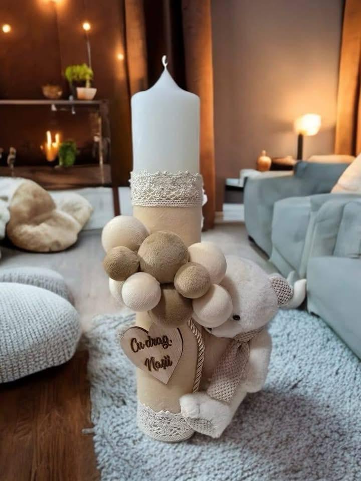 Lumânare Cream Bear