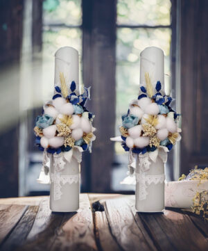 Lumânări și buchete nuntă/cununie